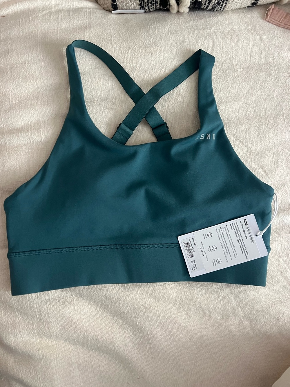 LSKD accelerate running sport bra size small teal